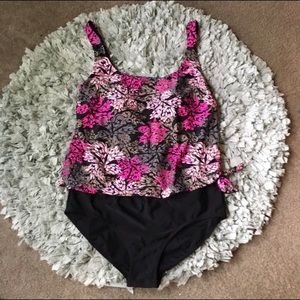 Island Pearls one piece Swimsuit flattering top